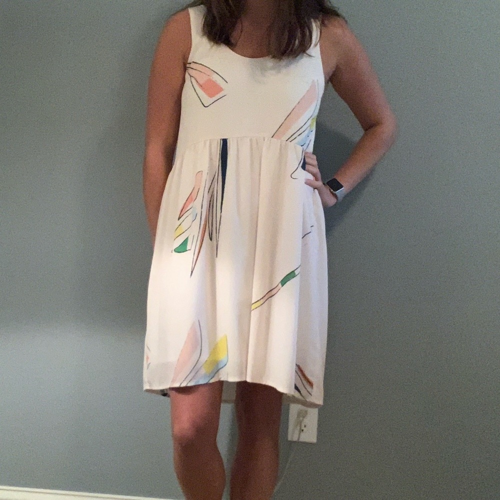 High-low, babydoll abstract dress